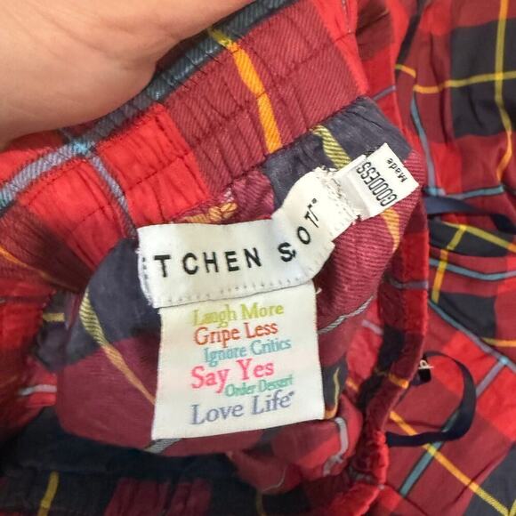 NWT Gretchen Scott Designs Plaidly Cooper Pj Set Red Multi Plaid Size XXL - Picture 5 of 6